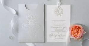 invitations in white colors