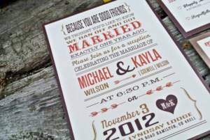 Casual wedding invitations