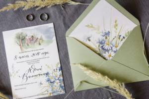 Watercolor wedding invitations 2