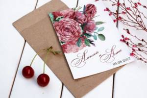 Watercolor wedding invitations 5
