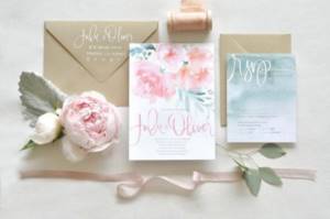 Watercolor wedding invitations 8