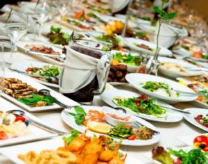 Sample menu for a wedding for 20, 30, 40 and 50 people