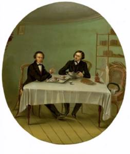 “Pushkin and Gogol” (artist Nikolai Alekseev)