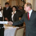 Putin Vladimir Vladimirovich and Alina Kabaeva wedding photo