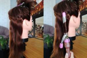 Separate the hair and start curling
