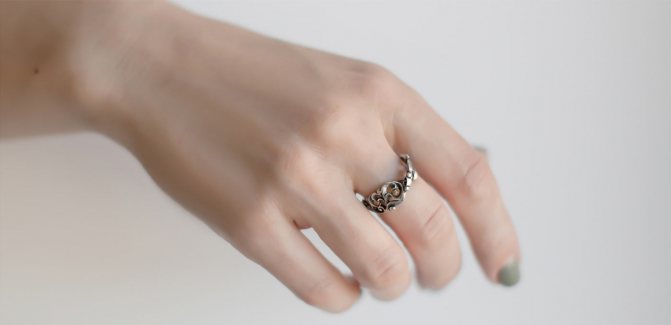 размер кольцо на руке