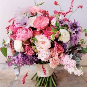 multi-colored bridal bouquet
