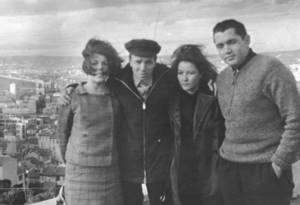 Rimma Kazakova, Andrei Voznesensky, Bella Akhmadulina, Robert Rozhdestvensky. 1960s 