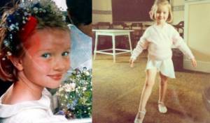 Rosie Huntington-Whiteley as a child