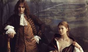 Rosamund Pike and Johnny Depp in the movie &quot;The Libertine&quot;