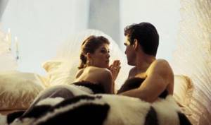 Rosamund Pike and Pierce Brosnan in the movie Die Another Day