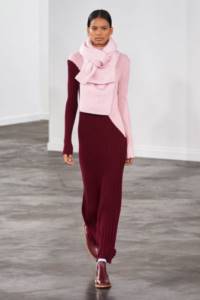 Gabriela Hearst pink and burgundy dress