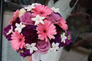 Pink bouquet with gerberas