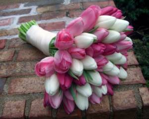 Pink bouquet with tulips