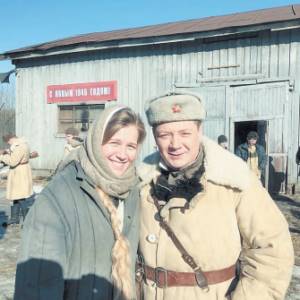 With Yan Tsapnik on the set of the series “Russian Coaster”