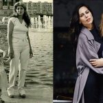 Sabina Akhmedova with her mother in childhood and now
