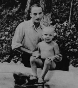 Sasha as a child with his father