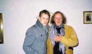 Sam Heughan with his father, who left the family when Sam was 3