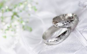серебрянные кольца для серебрянной свадьбы