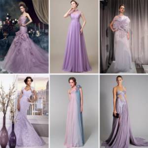 The gray-lilac model is suitable for any wedding style