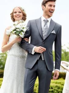gray suit for groom