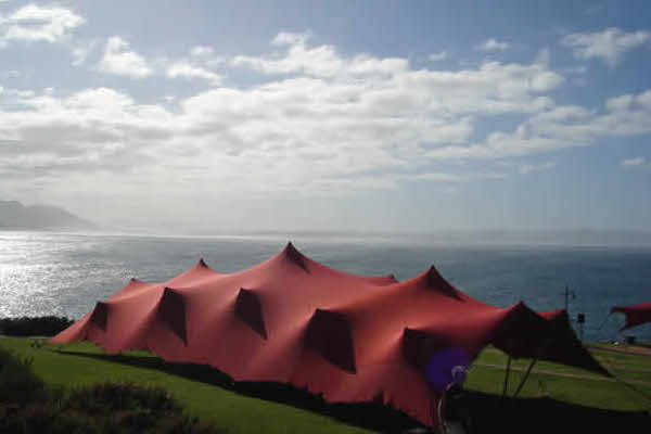 Tent for a wedding by the sea