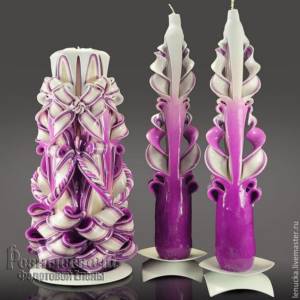 chic carved candles