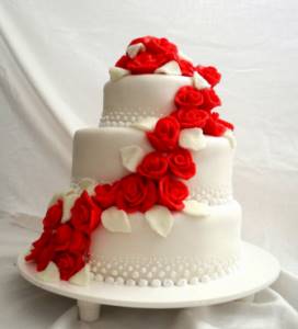 Gorgeous cake for a golden wedding