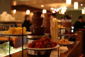 Chocolate fountain for banquet hall