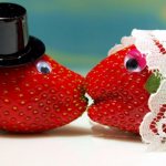 Strawberry wedding symbols