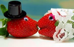 Strawberry wedding symbols