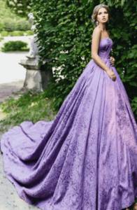 lilac wedding dress photo