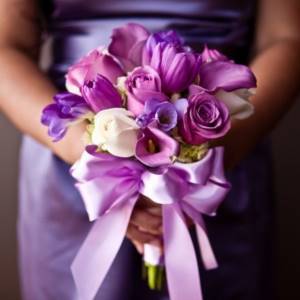 lilac and pink flowers for a wedding bouquet