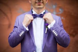 lilac groom suit