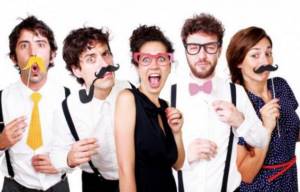 funny glasses, mustachioed masks