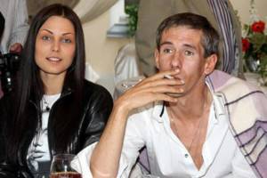 With his wife Lyusya