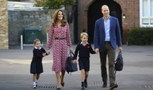 Kate Middleton&#39;s older children go to school (2019)