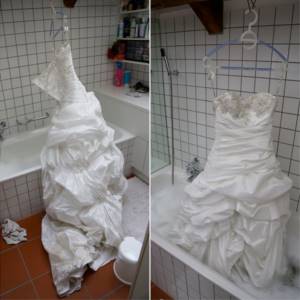You can wash a wedding dress, but you need to approach the issue wisely!