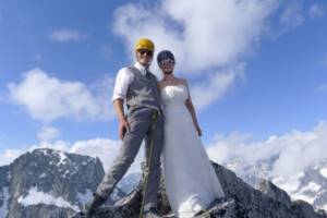 Strange wedding on a glacier in Alaska