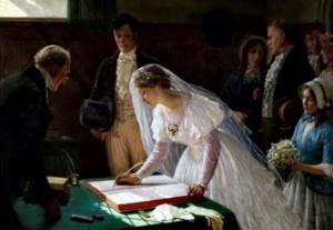 Wedding before the 18th century