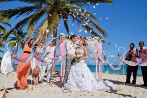 Wedding on the island of Bora Bora