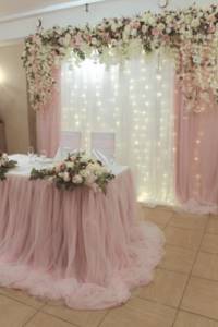 Wedding in powder rose color
