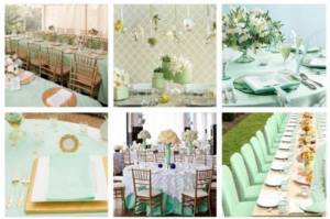 Wedding in mint color design