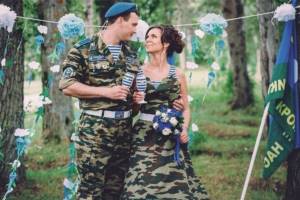 military style wedding