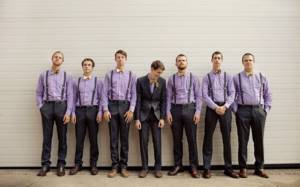 wedding in Provence style, groomsmen in lilac