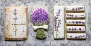 wedding in Provence style, cookies with lavender