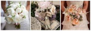 Shabby chic wedding: bridal bouquet