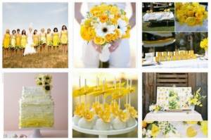 Wedding in yellow floral decoration