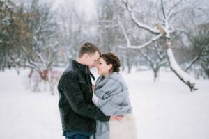 Winter wedding in nature
