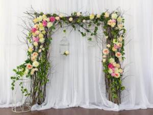 Свадебная арка в эко стиле